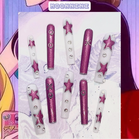 MOONNiNi XL handmade press on nails w/toolkit - Picture 2 of 9